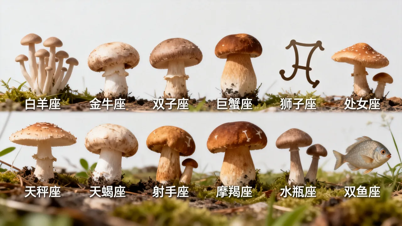 十二星座蘑菇是什么，十二星座专属蘑菇有哪些？