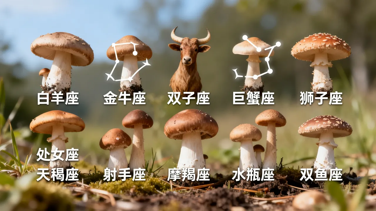 十二星座蘑菇是什么，十二星座专属蘑菇有哪些？