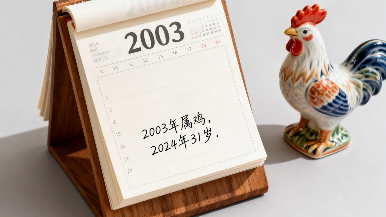 03年的属什么今年多大了，属鸡是哪一年的几岁