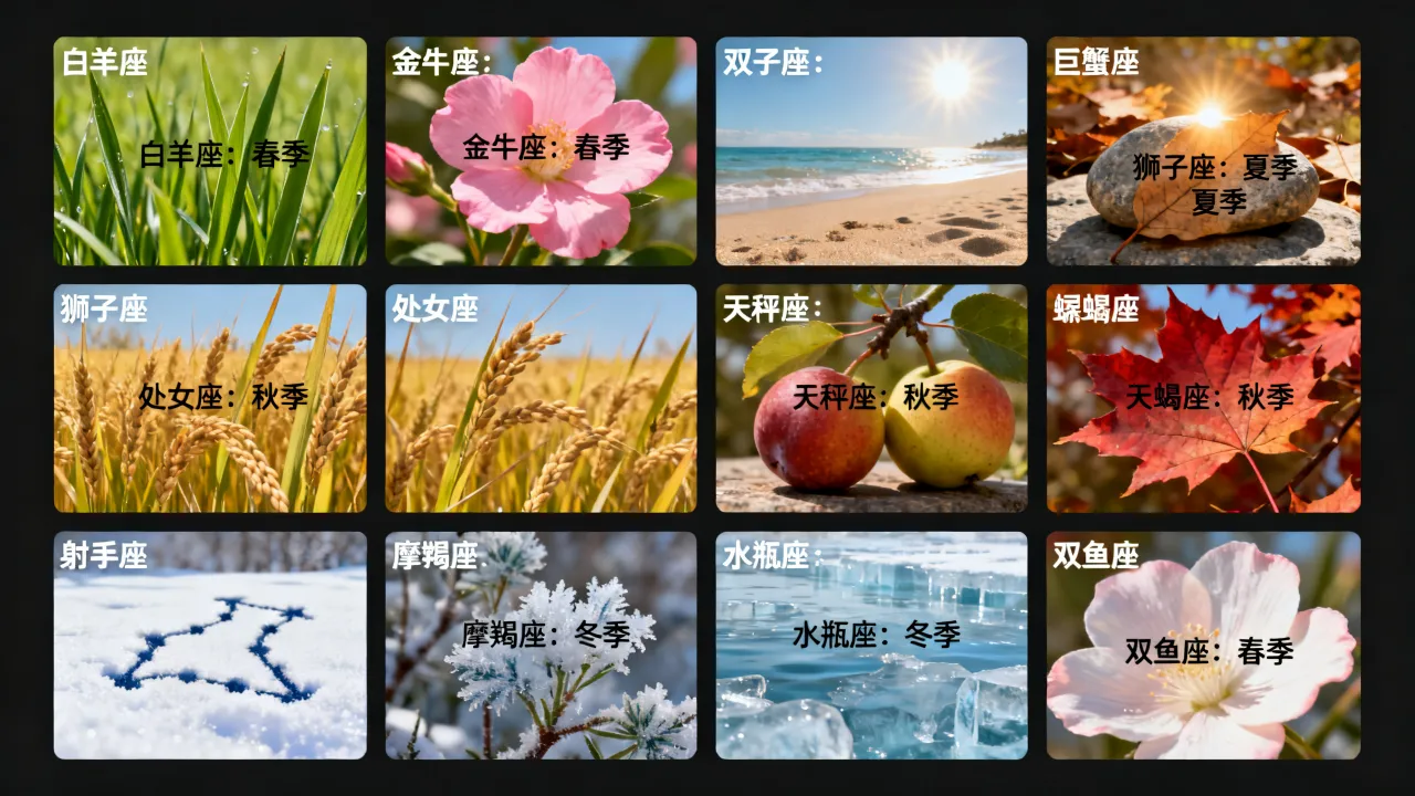 十二星座喜欢什么季节?十二星座分别对应哪个季节? 十二星座喜欢什么季节?十二星座分别对应哪个季节?