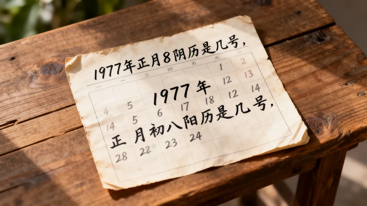1977年正月8阴历是几号,1977年正月初八阳历是几号 1977年正月8阴历是几号,1977年正月初八阳历是几号