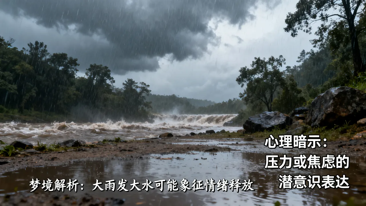 梦到大雨发大水预示了什么？梦见下大雨发大水是什么征兆