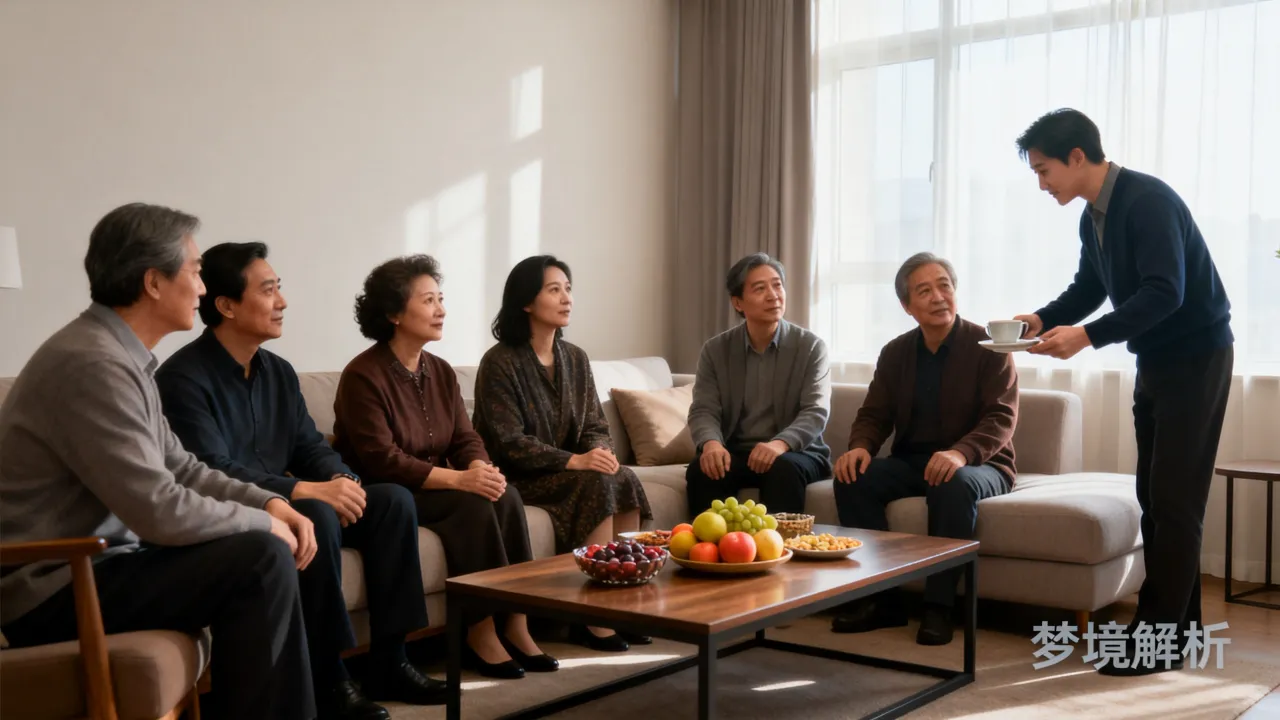 梦到了很多人来家里做客有何寓意，梦见家里来很多客人预示什么
