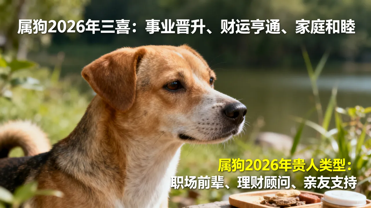属狗2026年有三喜分别是什么，属狗2026年贵人有哪些类型？