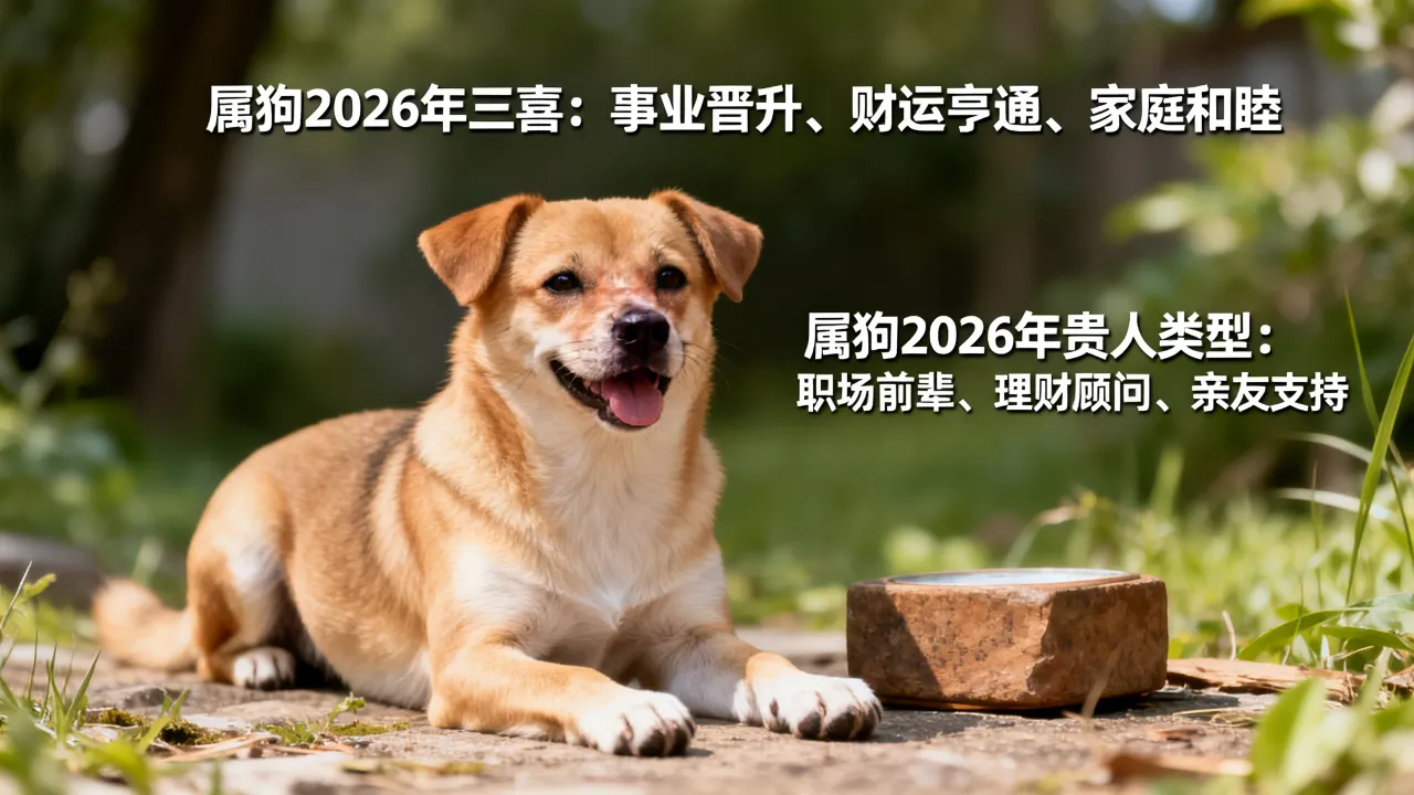 属狗2026年有三喜分别是什么，属狗2026年贵人有哪些类型？