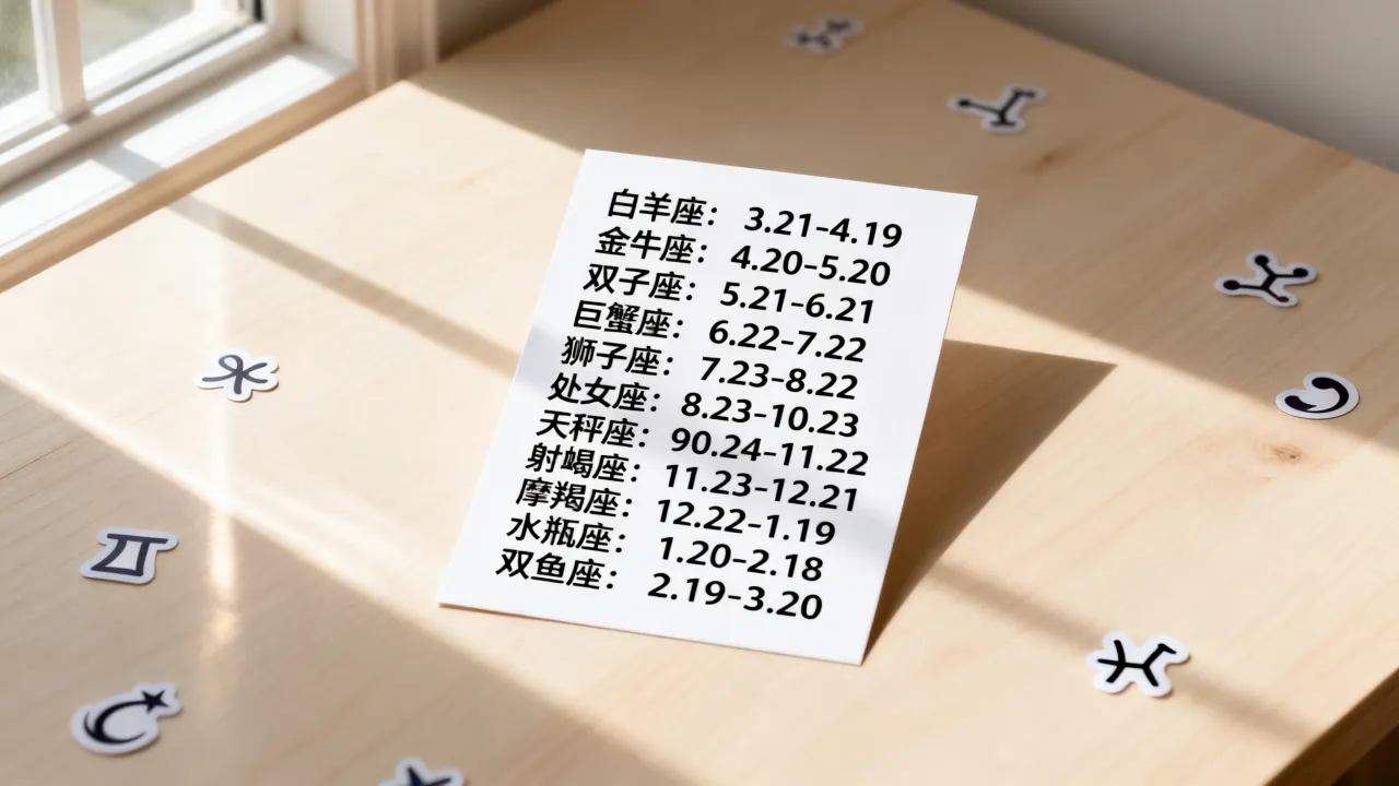 2017年十二星座日期是什么？星座日期划分表