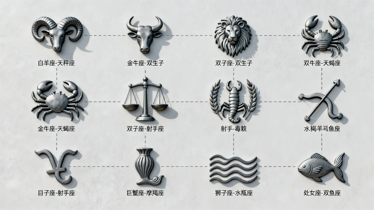十二星座冤家组合有哪些？谁和谁最不对付？
