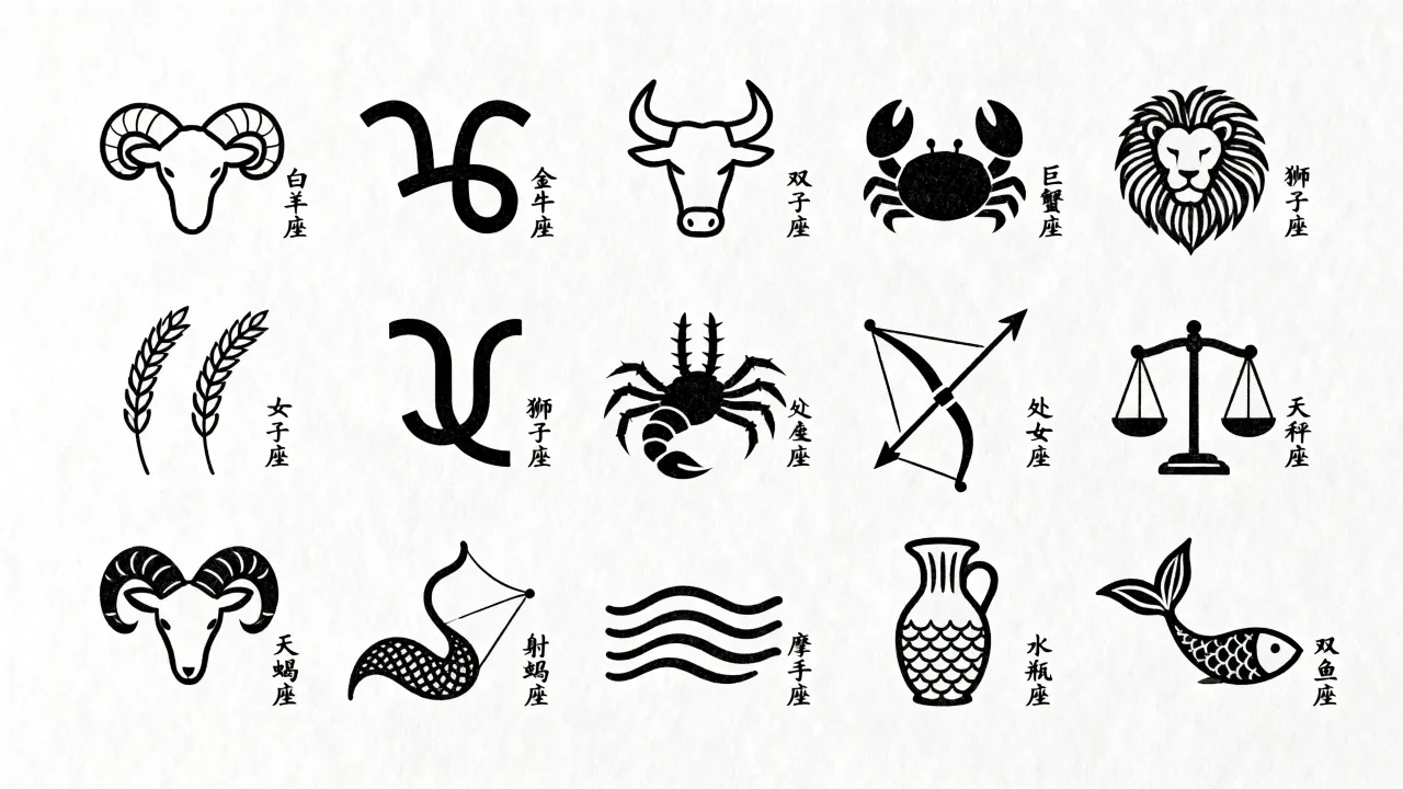 怎样简便画十二星座?十二星座简笔画怎么画最快 怎样简便画十二星座?十二星座简笔画怎么画最快