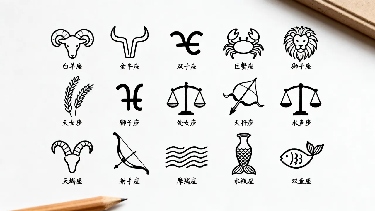 怎样简便画十二星座?十二星座简笔画怎么画最快 怎样简便画十二星座?十二星座简笔画怎么画最快