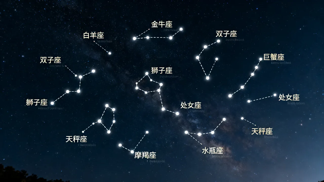 十二星座星点图怎么看,星点图对应的星座位置详解 十二星座星点图怎么看,星点图对应的星座位置详解
