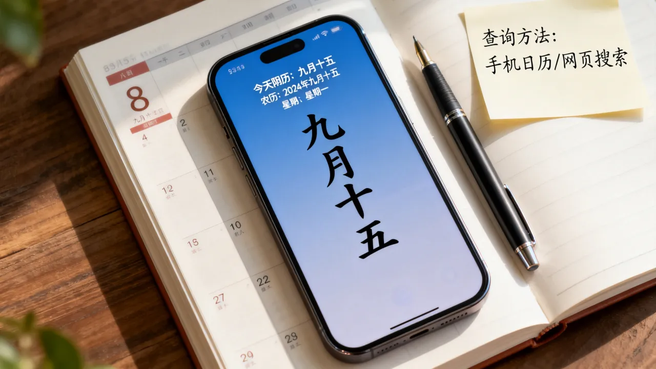 今天阴历几号，今天农历是几月几日星期几怎么查