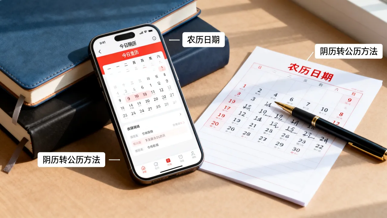 今日阴历几号？怎么查农历日期，阴历转换公历方法