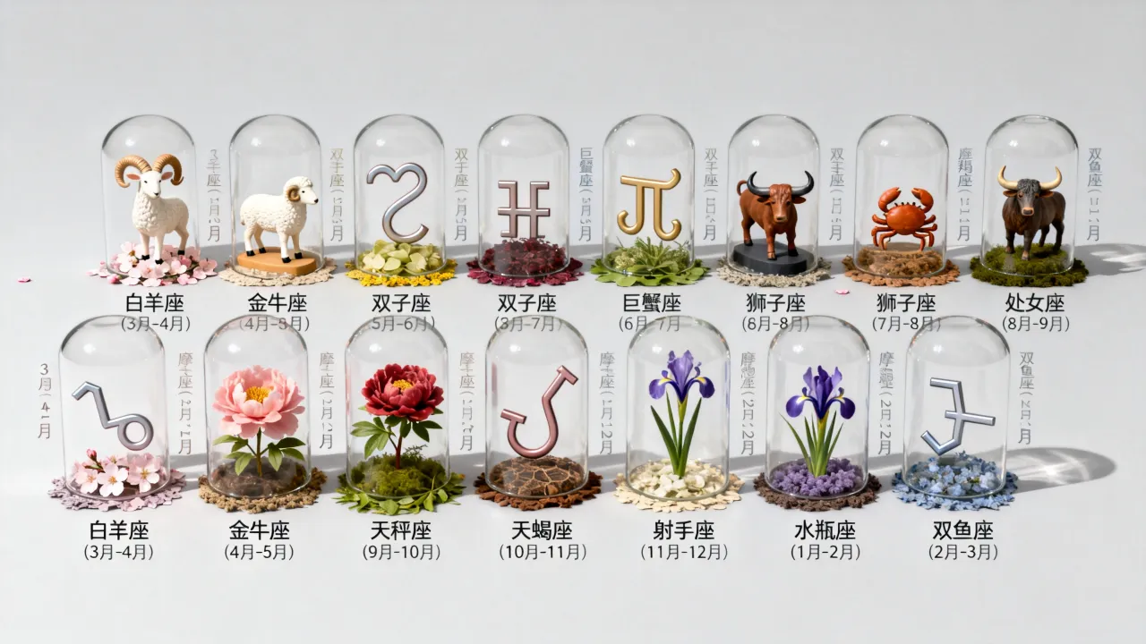 十二星座名字有哪些，十二星座按月份怎么排序？