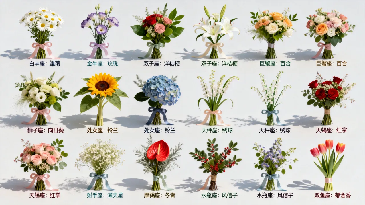 十二星座专属结婚花是什么?你的星座新娘花束选对了吗? 十二星座专属结婚花是什么?你的星座新娘花束选对了吗?