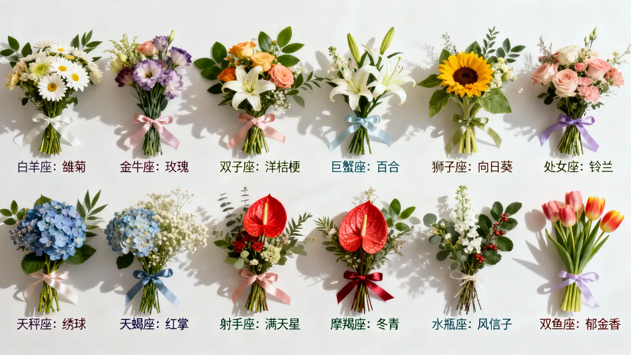 十二星座专属结婚花是什么?你的星座新娘花束选对了吗? 十二星座专属结婚花是什么?你的星座新娘花束选对了吗?