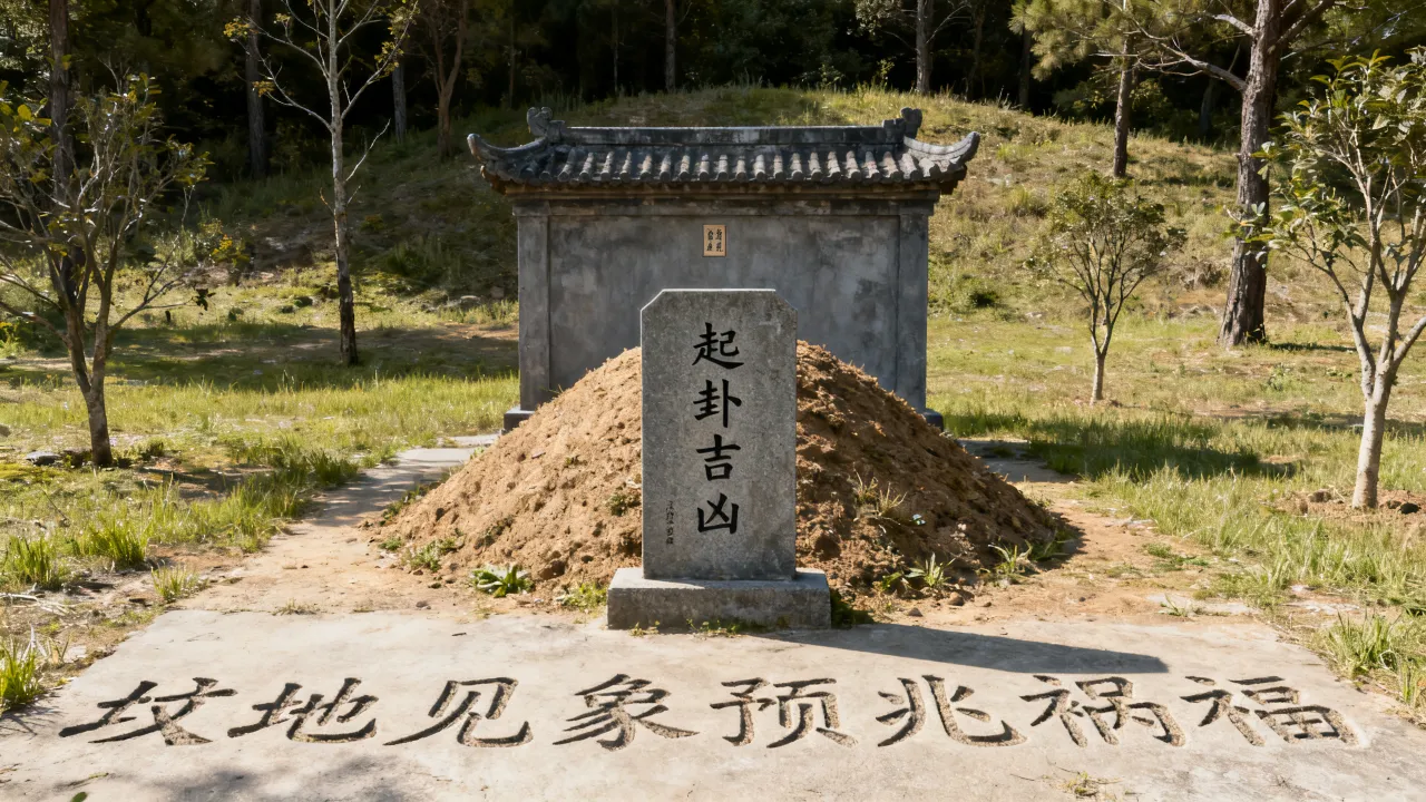 看到坟墓怎么起卦吉凶？，坟地见象如何预兆祸福