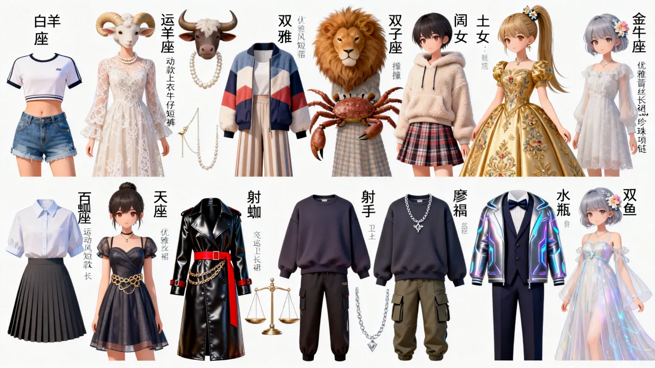 十二星座动漫服饰有哪些?动漫星座服装怎么搭配? 十二星座动漫服饰有哪些?动漫星座服装怎么搭配?