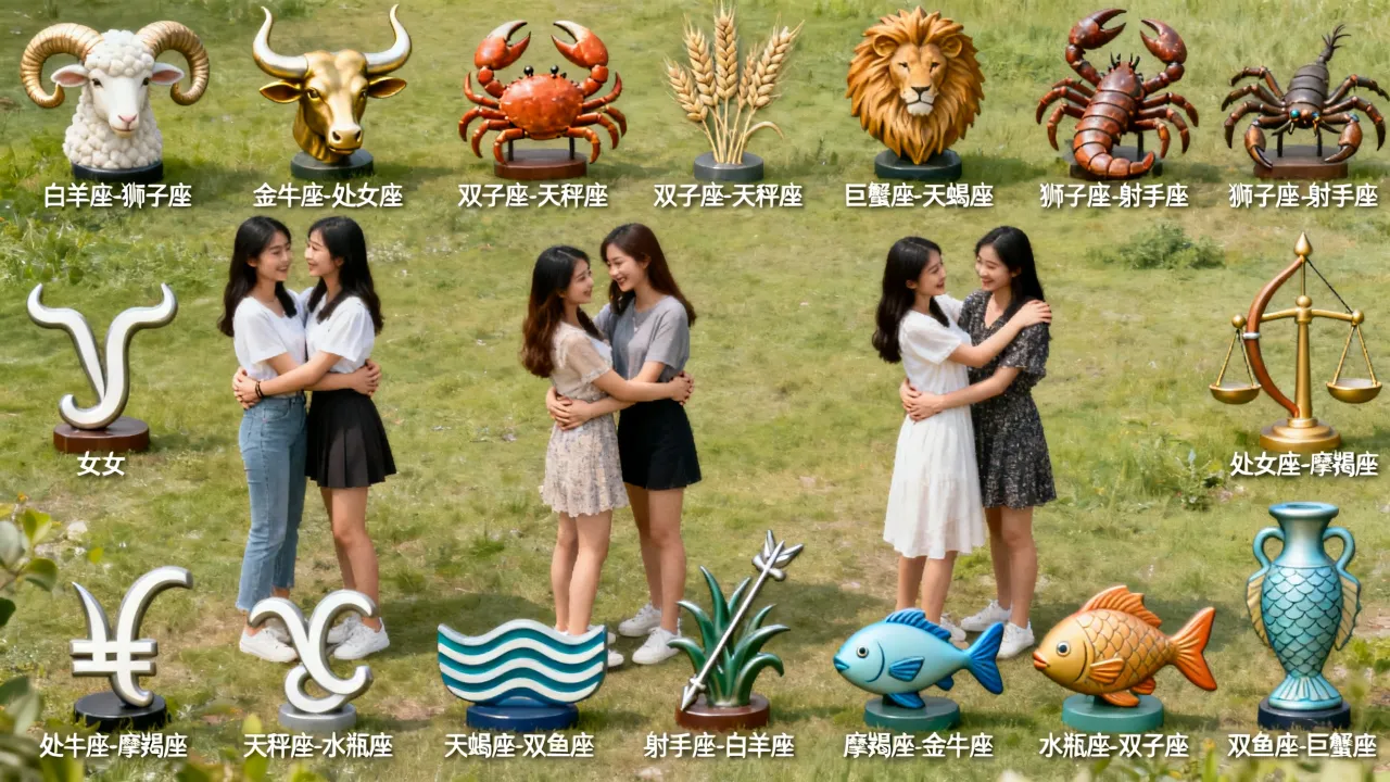 十二星座的闺蜜配对图怎么看,十二星座谁和谁最适合做闺蜜? 十二星座的闺蜜配对图怎么看,十二星座谁和谁最适合做闺蜜?