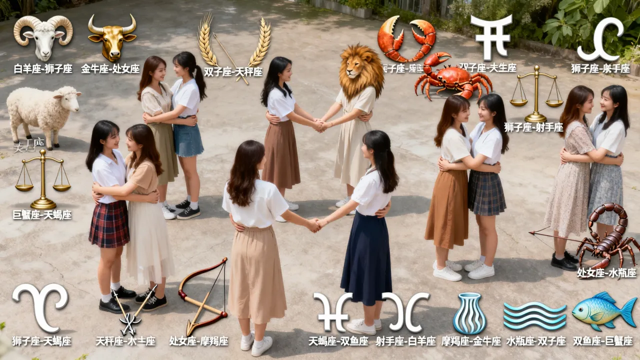 十二星座的闺蜜配对图怎么看,十二星座谁和谁最适合做闺蜜? 十二星座的闺蜜配对图怎么看,十二星座谁和谁最适合做闺蜜?
