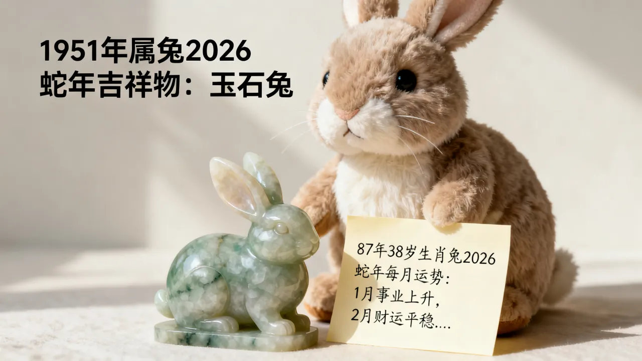 87年38岁生肖兔2026蛇年每月运势如何？1951年属兔今年吉祥物是什么