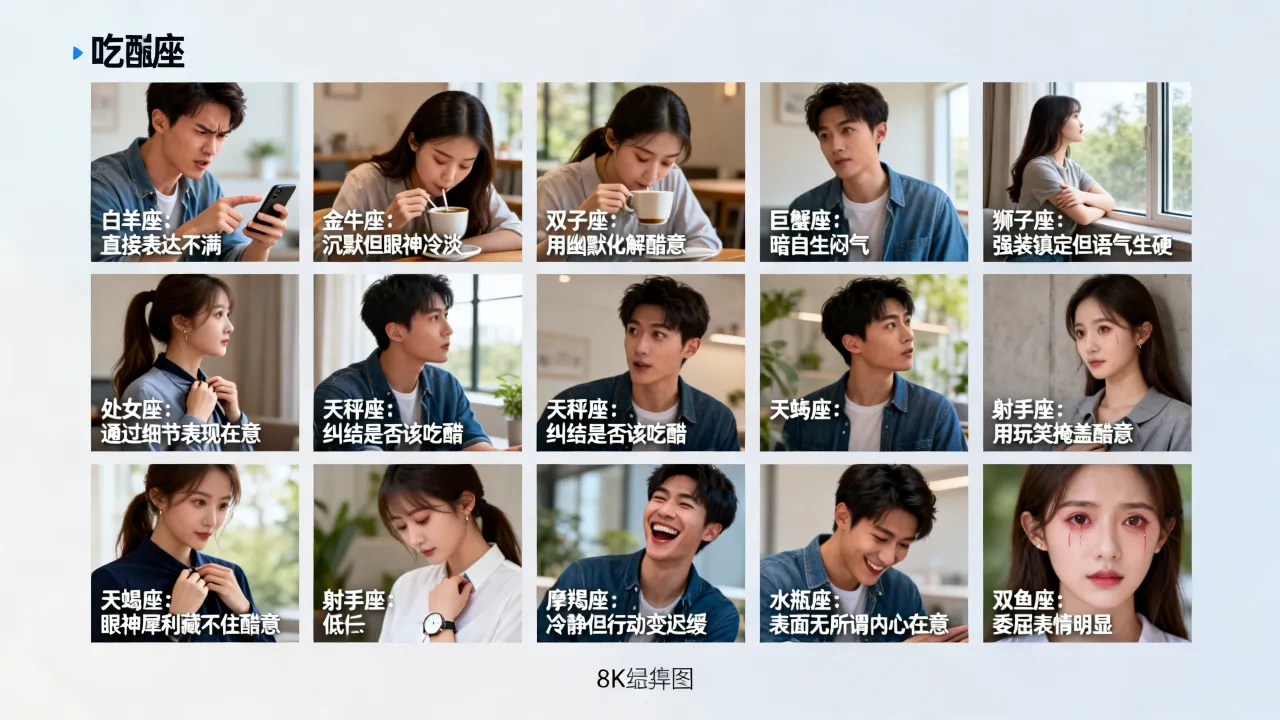 十二星座吃醋的表现，哪个星座吃醋最明显？