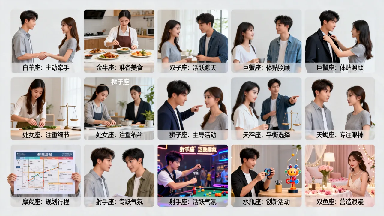 十二星座约会表现有哪些?十二星座约会时谁最主动? 十二星座约会表现有哪些?十二星座约会时谁最主动?