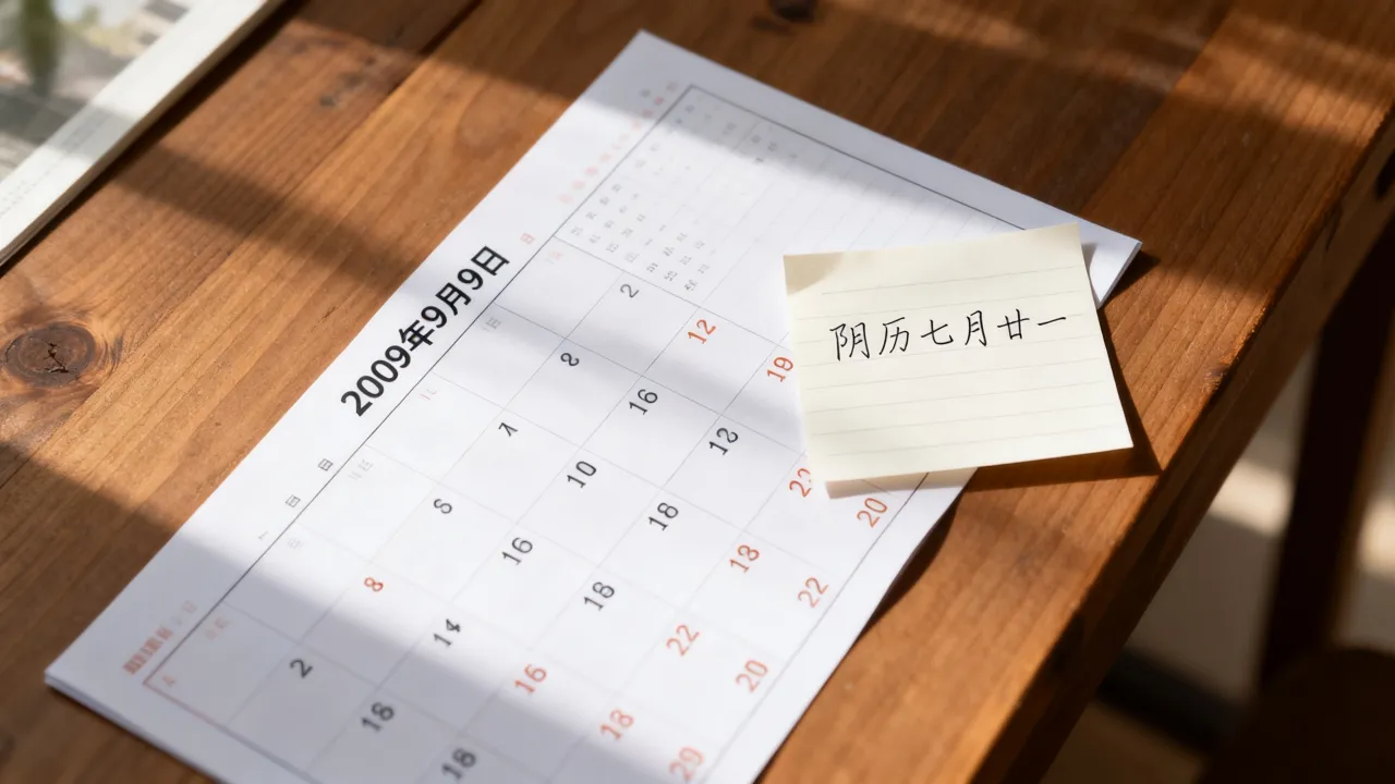 2009年9月9日阴历是几月几号?阴历阳历转换查询 2009年9月9日阴历是几月几号?阴历阳历转换查询