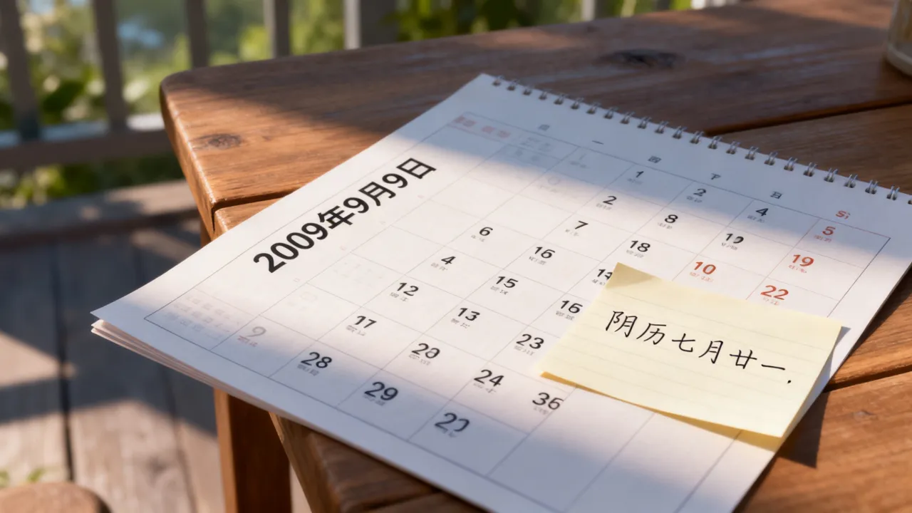 2009年9月9日阴历是几月几号?阴历阳历转换查询 2009年9月9日阴历是几月几号?阴历阳历转换查询
