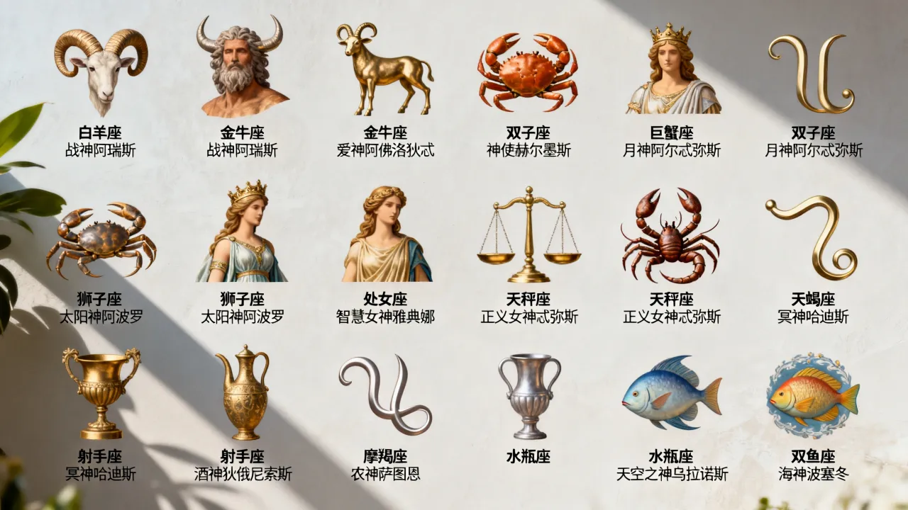 十二星座守护神分别是谁？十二星座守护神有哪几个