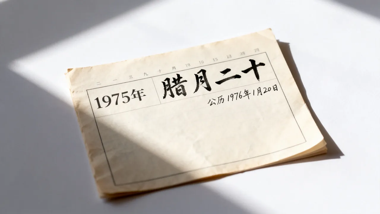 1975年阴历20是几月几号，农历腊月二十是公历哪一天？