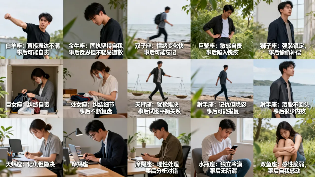 十二星座伤害别人后的表现都有哪些,会内疚吗 十二星座伤害别人后的表现都有哪些,会内疚吗