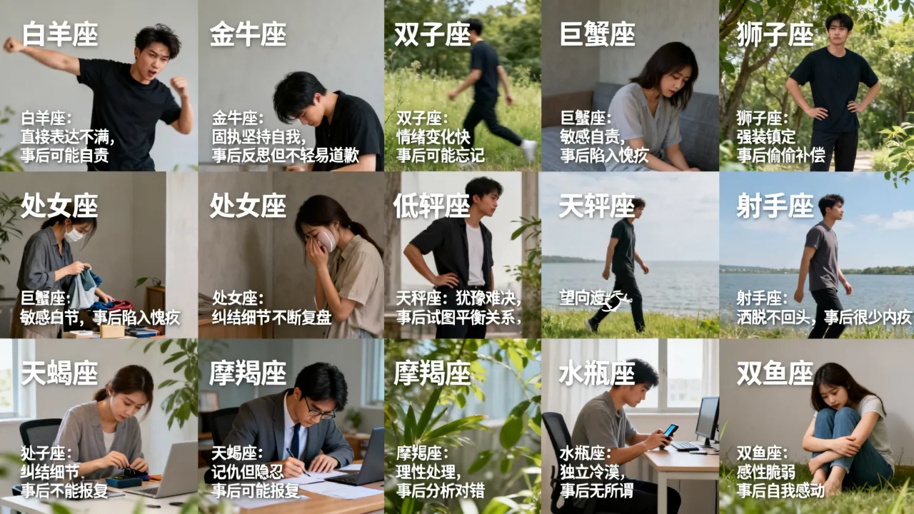 十二星座伤害别人后的表现都有哪些,会内疚吗 十二星座伤害别人后的表现都有哪些,会内疚吗
