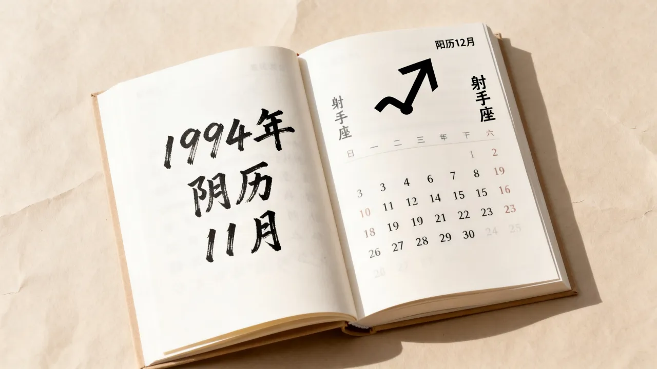 1994年阴历11月是什么星座,对应阳历几月几日? 1994年阴历11月是什么星座,对应阳历几月几日?