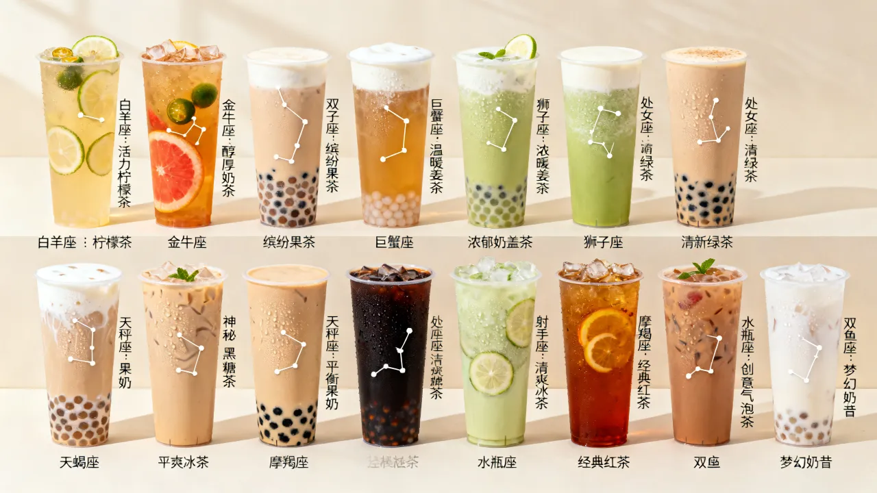 十二星座奶茶哪款最受欢迎？什么星座适合喝什么奶茶