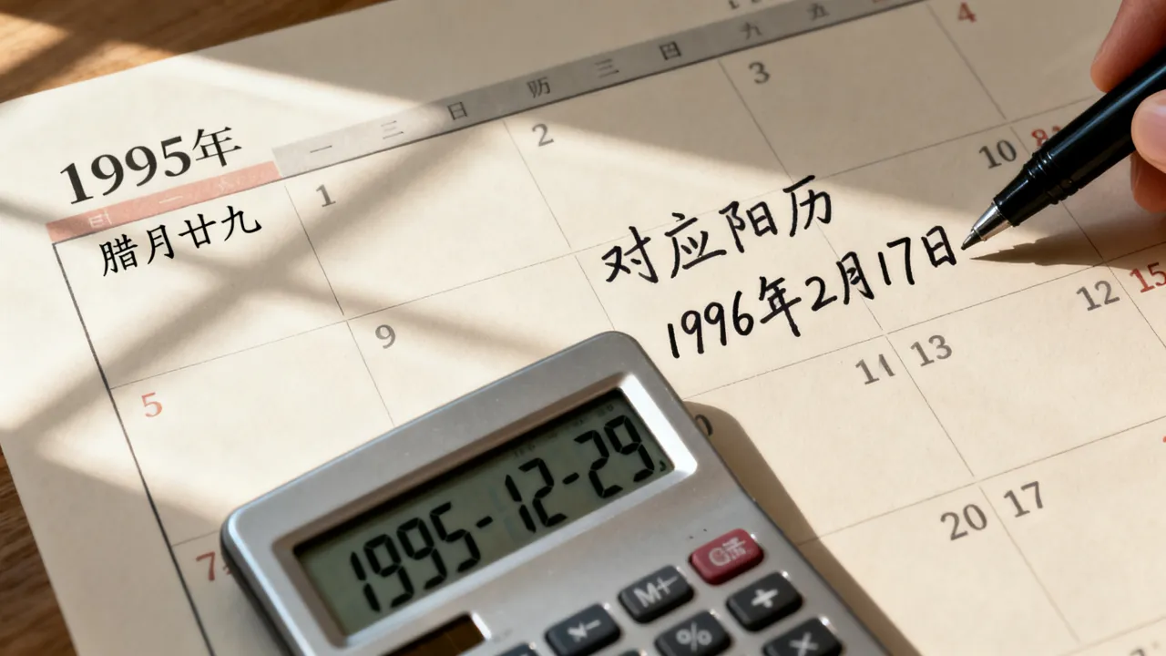 1995年阴历29是阳历几月几号?阴历转阳历查询 1995年阴历29是阳历几月几号?阴历转阳历查询