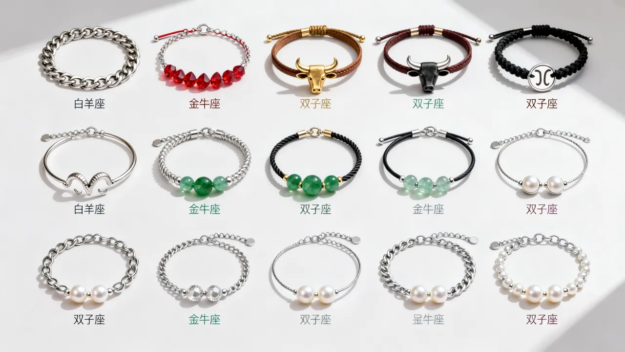 十二星座手链图片在哪找，你的星座适合戴哪款？