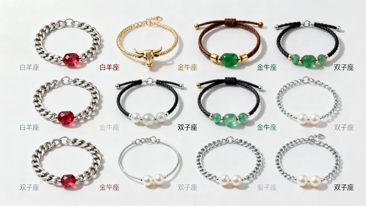 十二星座手链图片在哪找，你的星座适合戴哪款？