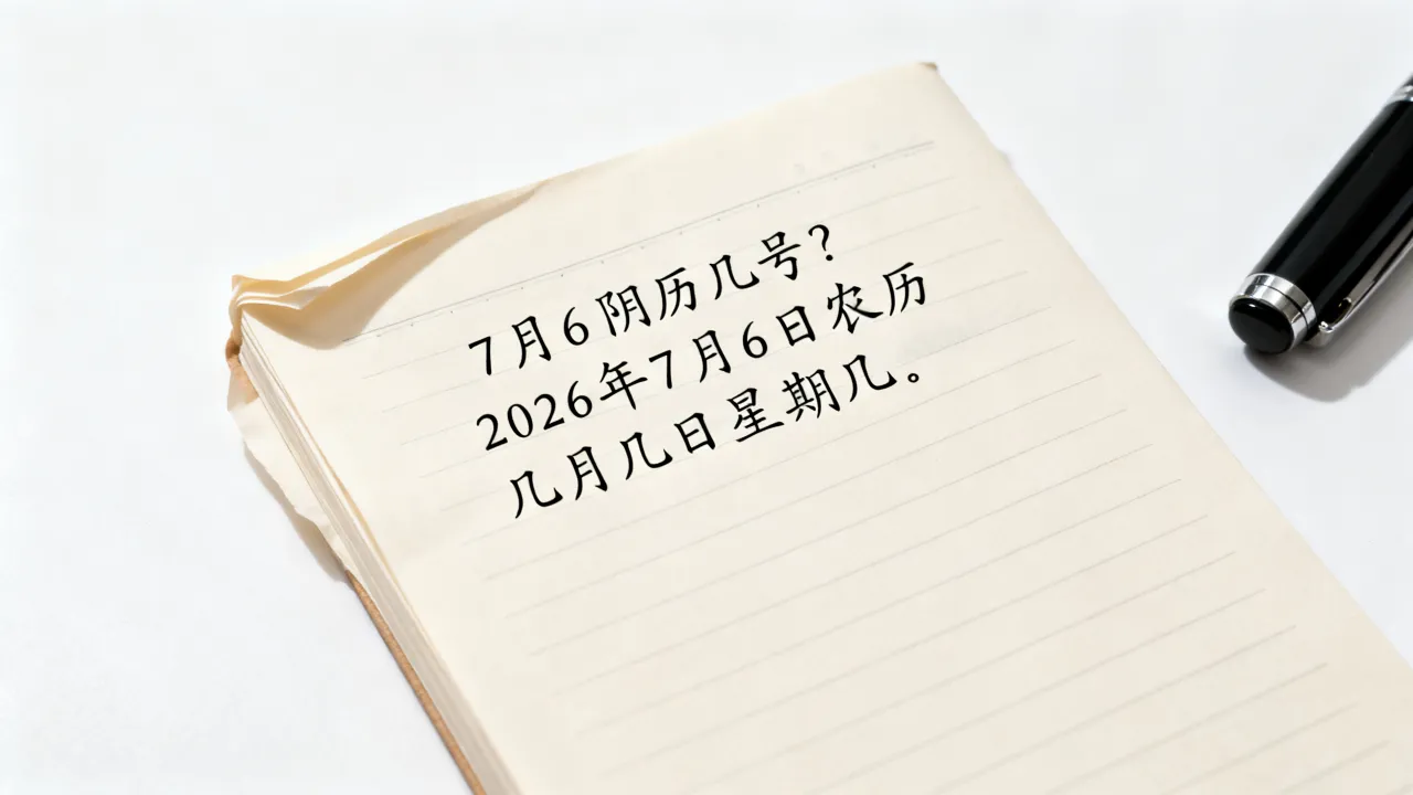 7月6阴历几号？2026年7月6日农历几月几日星期几
