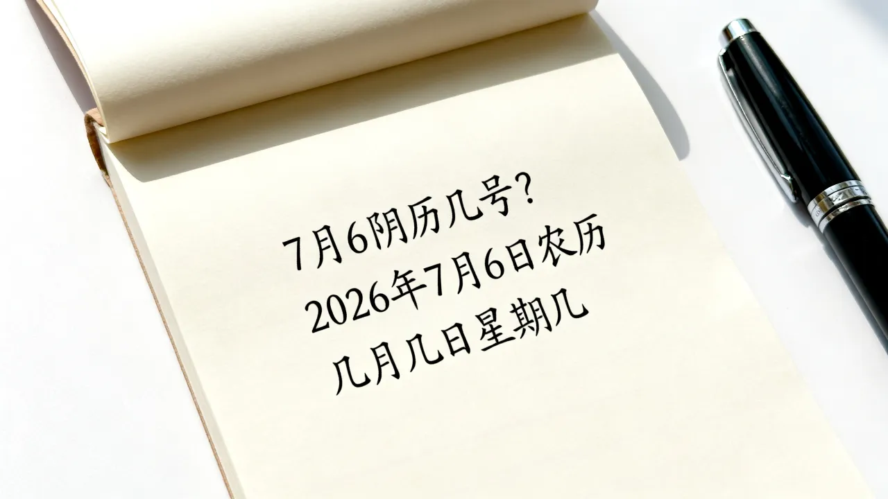 7月6阴历几号？2026年7月6日农历几月几日星期几