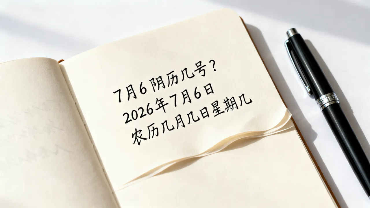 7月6阴历几号？2026年7月6日农历几月几日星期几