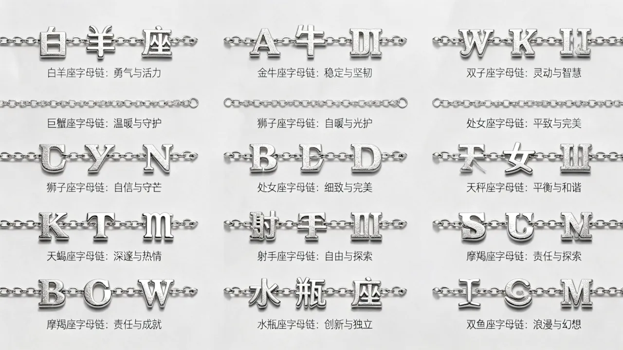 十二星座字母链是什么？，十二星座字母链有什么寓意？