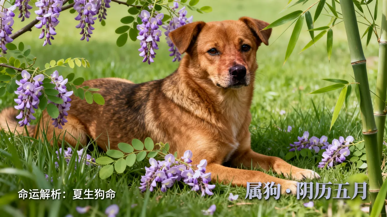 属狗生于阴历5月命运如何，属狗五月出生好不好？