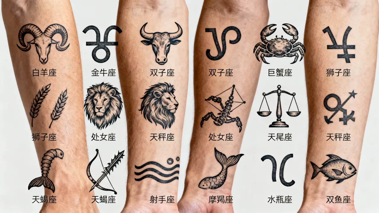 十二星座刺青怎么选?,十二星座刺青图案大全 十二星座刺青怎么选?,十二星座刺青图案大全