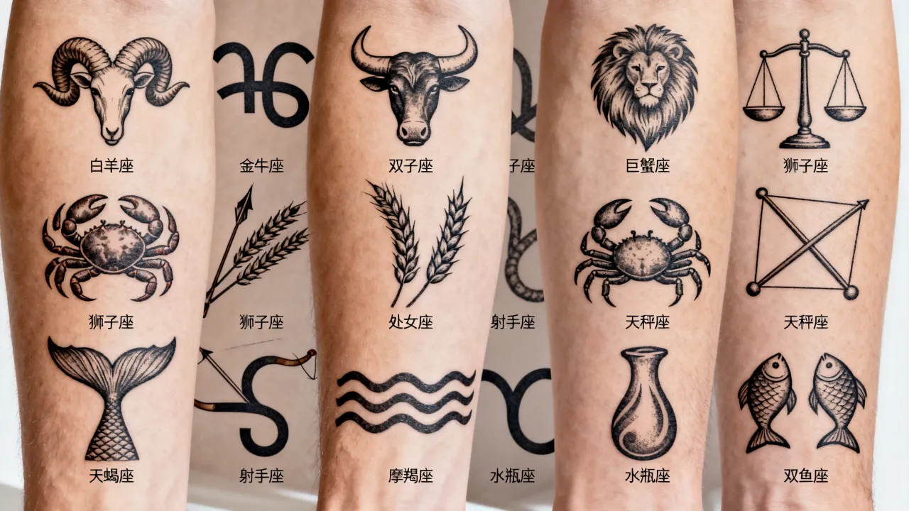 十二星座刺青怎么选?,十二星座刺青图案大全 十二星座刺青怎么选?,十二星座刺青图案大全