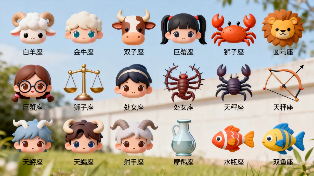 精美十二星座q版怎么画？十二星座q版头像可爱吗？