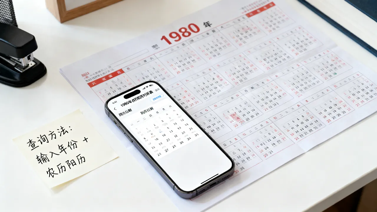 1980年阴历和阳历表怎么查,1980年农历阳历对照表查询? 1980年阴历和阳历表怎么查,1980年农历阳历对照表查询?