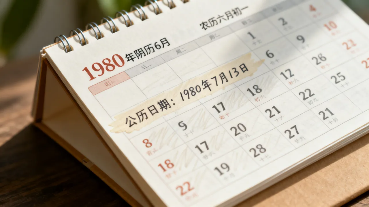 1980年阴历6月是几月几号,农历六月初一对应公历日期 1980年阴历6月是几月几号,农历六月初一对应公历日期