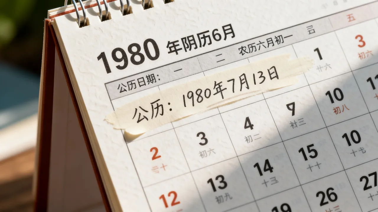 1980年阴历6月是几月几号,农历六月初一对应公历日期 1980年阴历6月是几月几号,农历六月初一对应公历日期