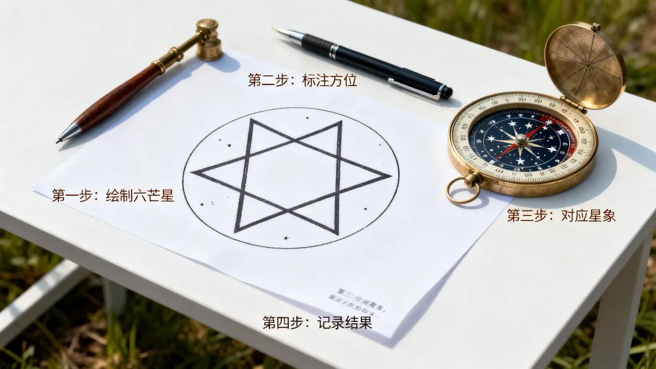 六芒星怎么测吉凶？六芒星测吉凶图解步骤详解