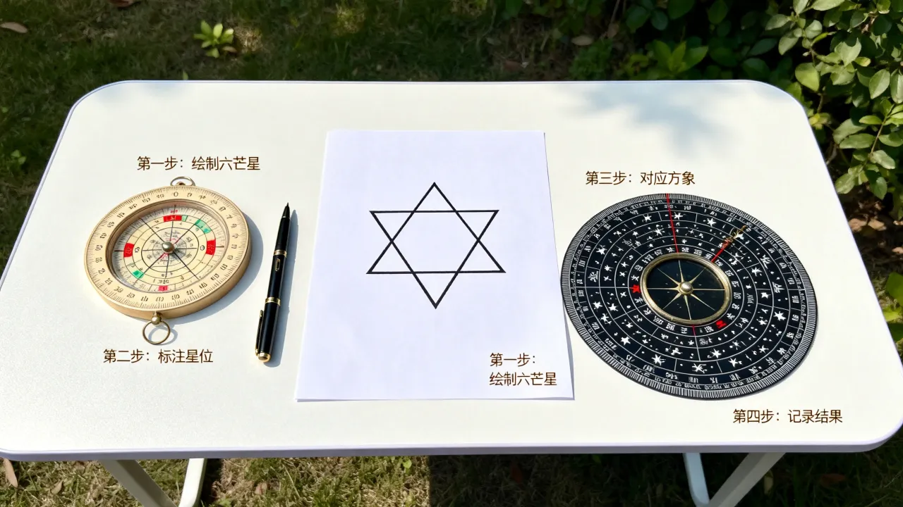 六芒星怎么测吉凶？六芒星测吉凶图解步骤详解